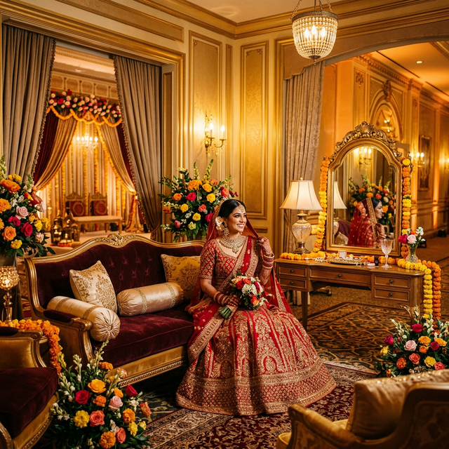 Pangaea Banquets luxurious bridal suite setup